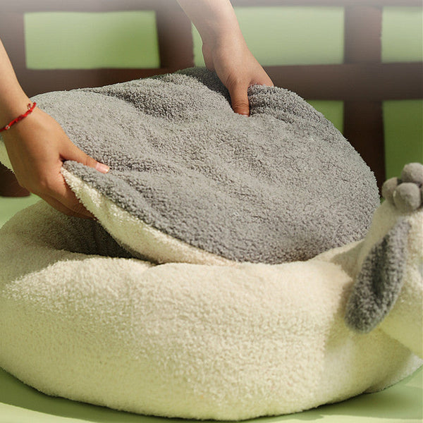 Soft Plush Sheep Pet Bed