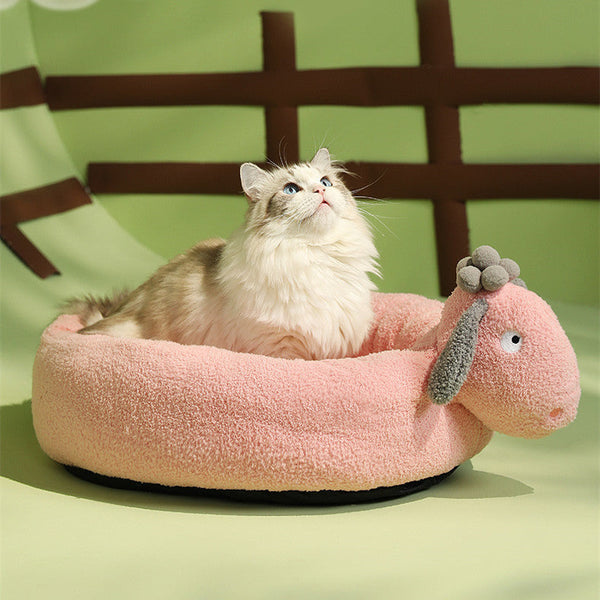 Soft Plush Sheep Pet Bed