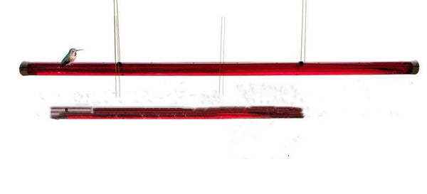 Hanging Long Tube Red Bird Feeder