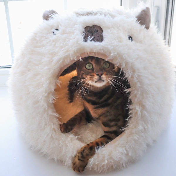 Plush Alpaca Cat Bed