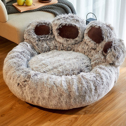 Calming Bear Paw Pet Bed