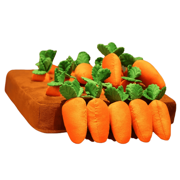 Interactive Carrot Plush Dog Toy