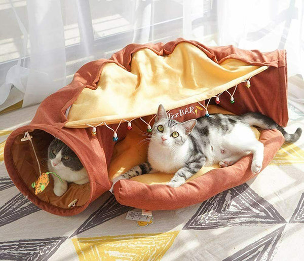 Collapsible Cat Bed with Tunnel