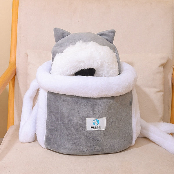 Warm Plush Small Pet Carrier Bag