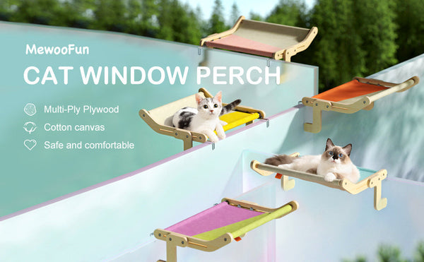 Wooden Window Perch Cat Bed