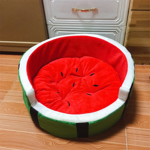 Watermelon Plush Dog and Cat Bed