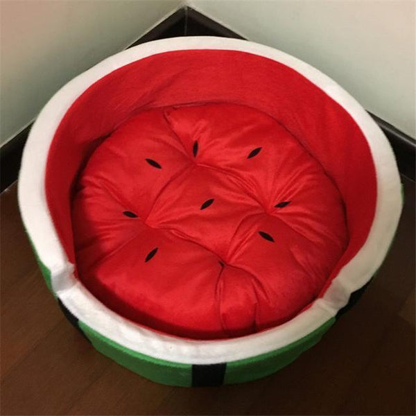 Watermelon Plush Dog and Cat Bed