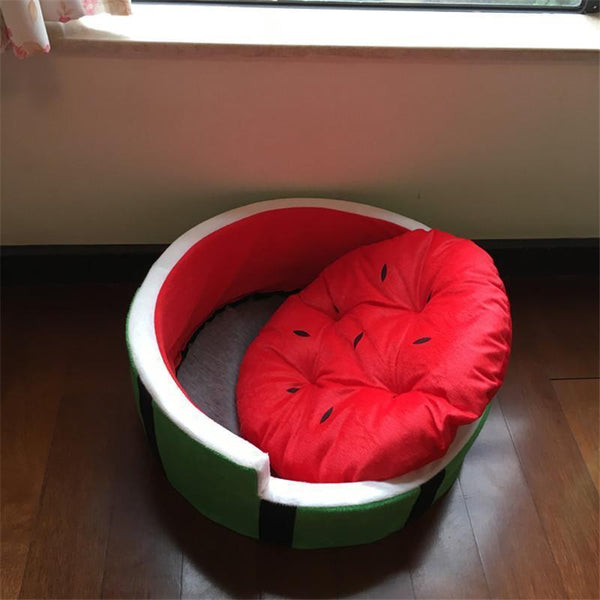 Watermelon Plush Dog and Cat Bed