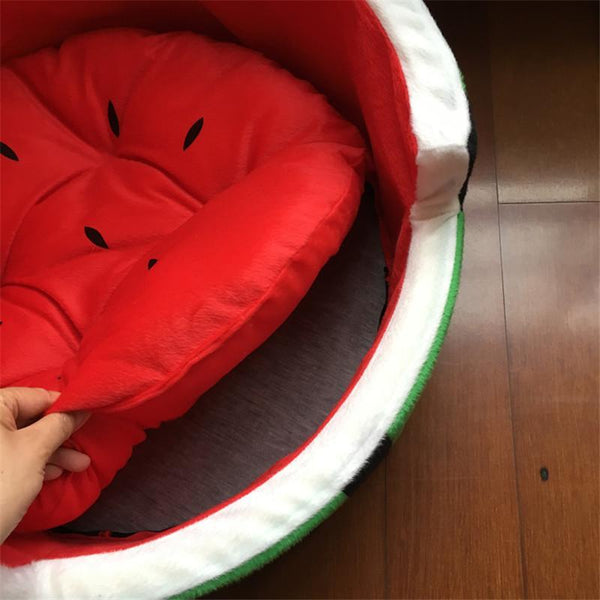 Watermelon Plush Dog and Cat Bed