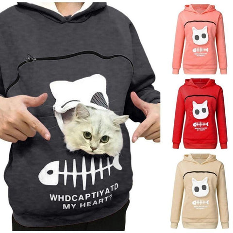 Cat Lovers Hoodie Kangaroo Pouch