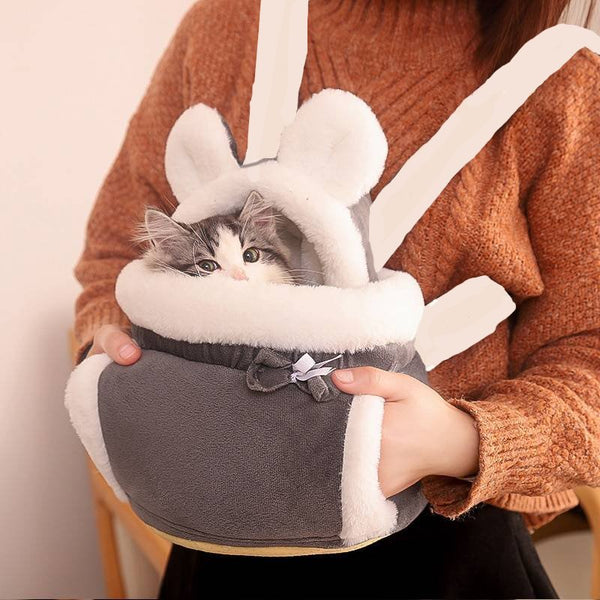 Warm Plush Small Pet Carrier Bag